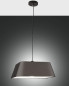 Preview: Fabas Luce Pendelleuchte Allegra E27 2000x450mm Schwarz, made in Italy