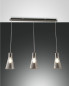 Preview: Fabas Luce Pendelleuchte Dafne E27 2000x830mm Schwarz