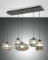 Preview: Fabas Luce Pendelleuchte Gillis E27 2000x900mm Schwarz Fumé