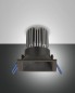 Preview: Fabas Luce LED Spot Crio square 100x82mm 11W Neutralweiß Schwarz dimmbar