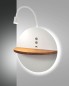 Preview: Fabas Luce LED Wand-Leseleuchte Dual Ø300mm 1x9+1x6,5W Warmweiß Weiß dimmbar