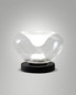 Preview: Fabas Luce LED Tischleuchte Brena 11W dimmbar 2700/3000/4000K CCT warm-/neutralweiss Transparent Metall Glas Ø22cm
