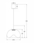 Preview: Fabas Luce LED Pendelleuchte Brena 14W dimmbar 2700/3000/4000K CCT warm-/neutralweiss Cognac Metall Glas Ø33cm