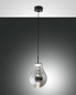 Preview: Fabas Luce Noa LED Pendelleuchte 14W dimmbar steuerbare Lichtfarbe Grau transparent 3772-40-126