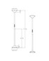 Preview: Fabas Luce LED Stehleuchte Tratto 50W dimmbar 2700/3200/4000K CCT warm-/neutralweiss Rot Metall 176cm