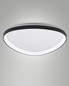 Preview: Fabas Luce LED Deckenleuchte Quirk 75W dimmbar 2700/3200/4000K CCT warm-/neutralweiss Schwarz Metall Ø80cm