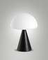 Preview: Fabas Luce LED Tischleuchte Blip 7W dimmbar 2700/3000/4000K CCT warm-/neutralweiss Schwarz Metall Glas Ø20cm