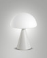 Preview: Fabas Luce LED Tischleuchte Blip 7W dimmbar 2700/3000/4000K CCT warm-/neutralweiss Weiß Metall Glas Ø20cm