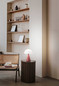 Preview: Fabas Luce LED Tischleuchte Blip 7W dimmbar 2700/3000/4000K CCT warm-/neutralweiss Ziegelrot Metall Glas Ø20cm