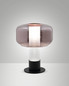 Preview: Fabas Luce Tischleuchte Flick E14 dimmbar Amethyst Metall Glas Ø22cm