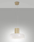 Preview: Fabas Luce LED Pendelleuchte Lunar 26W dimmbar 2700/3000/4000K CCT warm-/neutralweiss Weiß Metall Glas Ø42cm