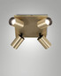 Preview: Fabas Luce Deckenstrahler Flores GU10 4-flammig Messing satiniert Alu-Druckguss 24x24cm