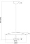 Preview: Fabas Luce LED Pendelleuchte Yuko 40W dimmbar 3000K warmweiss Weiß Metall Ø60cm