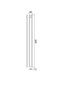 Preview: Fabas Luce LED Unterbauleuchte Riva 3W dimmbar 3000/4000/5700K CCT warm-/neutral-/tageslichtweiss Weiß Metall 60x4cm