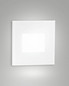 Preview: Fabas Luce LED Stufenleuchte Dusk 2,2W IP65 3000K warmweiss 90Ra Weiß Metall Glas 8x5cm