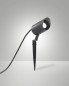 Preview: Fabas Luce LED Erdspießleuchte Tuc 7W IP65 3000K warmweiss 90Ra schwenkbar Dunkelgrau Alu Glas Ø5cm