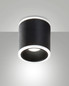 Preview: Fabas Luce LED Deckenleuchte Paca 13W IP40 3000K warmweiss Schwarz Alu Ø9cm