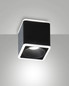 Preview: Fabas Luce LED Deckenleuchte Coiba 13W IP40 3000K warmweiss Schwarz Alu 9x9cm