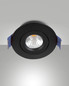 Preview: Fabas Luce LED Einbauleuchte Macas rund 4W IP40 3000K warmweiss schwenkbar Schwarz Alu Ø5cm