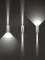 Preview: Fabas Luce LED Außen-Wandleuchte Zor 171x110mm 6W Warmweiß IP54 Silber
