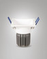 Preview: Fabas Luce LED Einbauleuchte Toodle symmetrisch quadratisch 11W dimmbar IP40 3000K warmweiss Weiß Alu 8x8cm