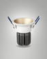 Preview: Fabas Luce LED Einbauleuchte Toodle symmetrisch rund 11W dimmbar IP40 4000K neutralweiss Gold Alu Ø8cm
