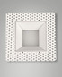 Preview: Fabas Luce LED Einbauleuchte Kris symmetrisch eckig mit Rahmen 8W dimmbar IP40 3000K warmweiss Weiß Alu 9x9cm
