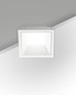 Preview: Fabas Luce LED Einbauleuchte Kris symmetrisch eckig mit Rahmen 8W dimmbar IP40 2700K warmweiss Weiß Alu 11x11cm