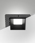Preview: Fabas Luce LED Einbauleuchte Kris symmetrisch eckig mit Rahmen 8W dimmbar IP40 2700K warmweiss Schwarz Alu 9x9cm