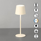 Preview: FHL Roxi LED Tischleuchte 1,5W dimmbar Akku CCT einstellbare Lichtfarbe sandbeige 850422