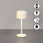 Preview: FHL Finley LED Tischleuchte 1W dimmbar Akku warmweiss sandbeige 850593