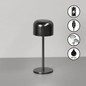 Preview: FHL Finley LED Tischleuchte 1W dimmbar Akku warmweiss Dunkelsilber 850597