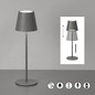 Preview: FHL Viletto LED Tischleuchte 2W dimmbar Akku warmweiss sandgrau 850650