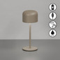 Preview: FHL Finley LED Tischleuchte 1W dimmbar Akku warmweiss grau-braun 850719