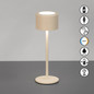 Preview: FHL Juna LED Tischleuchte 1,5W dimmbar Akku CCT einstellbare Lichtfarbe sandfarben 850733