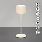 Preview: FHL Juna LED Tischleuchte 1,5W dimmbar Akku CCT einstellbare Lichtfarbe sandbeige 850734