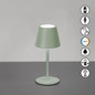 Preview: FHL Salerno LED Tischleuchte 1,5W dimmbar Akku CCT einstellbare Lichtfarbe salbeigrün 850750