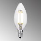 Preview: FHL LED 2er-Pack LED Filament Kerze 3-Stufen-Dimmung B37 Lampe E14 2W warmweiss klar