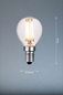 Preview: FHL LED 2er-Pack LED Filament Lampe, Tropfen C45 3-Stufen-Dimmung E14 2W warmweiss klar