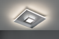 Preview: Fischer & Honsel Zoe LED Eckige Deckenleuchte 40x40cm 26,9W warmweiss dimmbar chrom 20616