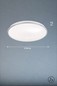Mobile Preview: Fischer & Honsel Jaso LED Deckenlampe 50cm 32W warmweiss dimmbar silber 20817