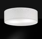 Mobile Preview: Fischer & Honsel Thor Deckenlampe 40cm Sternenhimmel-Design 3-fach E14 Stoffschirm weiß 26480