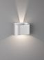 Preview: Fischer & Honsel Wall LED Wandleuchte 2-fach 5,7W warmweiss silber IP44 30425