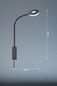 Preview: Fischer & Honsel Cama LED Wandspot flex 5,7W warmweiss schaltbar sandschwarz 30432