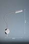 Preview: Fischer & Honsel Raik LED Wandspot flex 4,7W warmweiss dimmbar Acrylglas nickel 30603