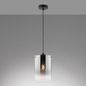 Preview: Fischer & Honsel Samu Pendelleuchte E27 Glas rauchfarben sandschwarz 60895