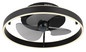Preview: Globo Conway LED Deckenventilator 40W CCT Schwarz, Metall Fernbedienung Memoryfunktion Ø50cm 03634