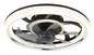 Preview: Globo LED Deckenventilator Cirilla 30W dimmbar Fernbedienung CCT warm-/tageslichtweiss Schwarz matt klar Acrylkristalle Ø48cm