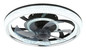 Preview: Globo LED Deckenventilator Cirilla 30W dimmbar Fernbedienung CCT warm-/tageslichtweiss Schwarz matt klar Acrylkristalle Ø48cm