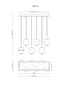 Preview: Globo LED Pendelleuchte Ewald 40W warmweiss Messingfarben Metall Glas 220x80,5cm